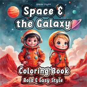 Cover of Space & the Galaxy Coloring Book